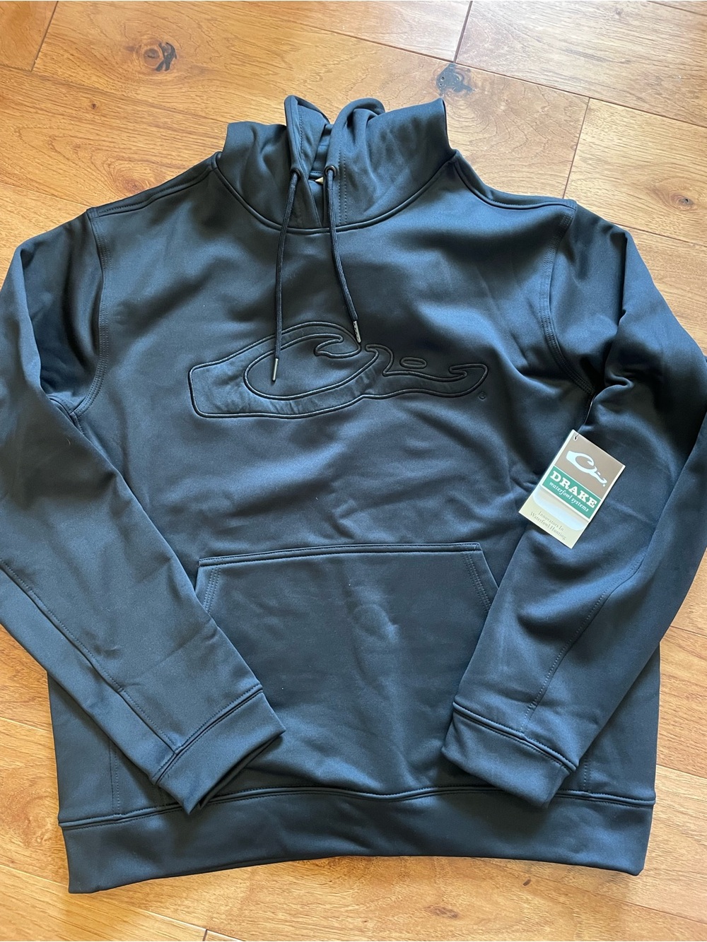 Brand New Drake Black Pullover Hoodie with Embossed Logo